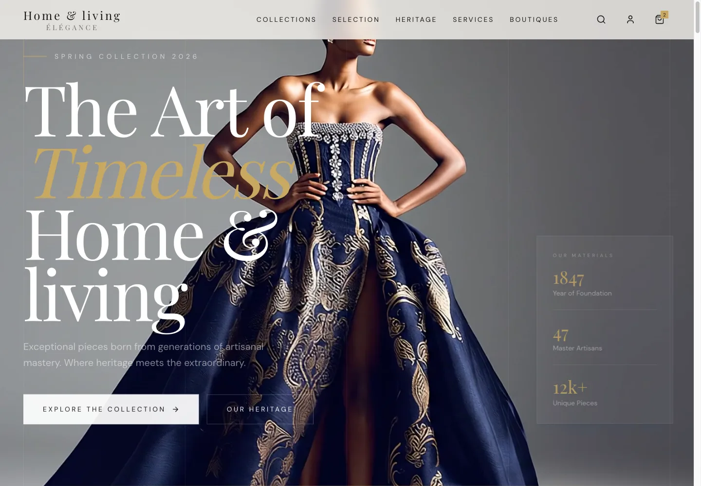 Fashion collection — Website preview